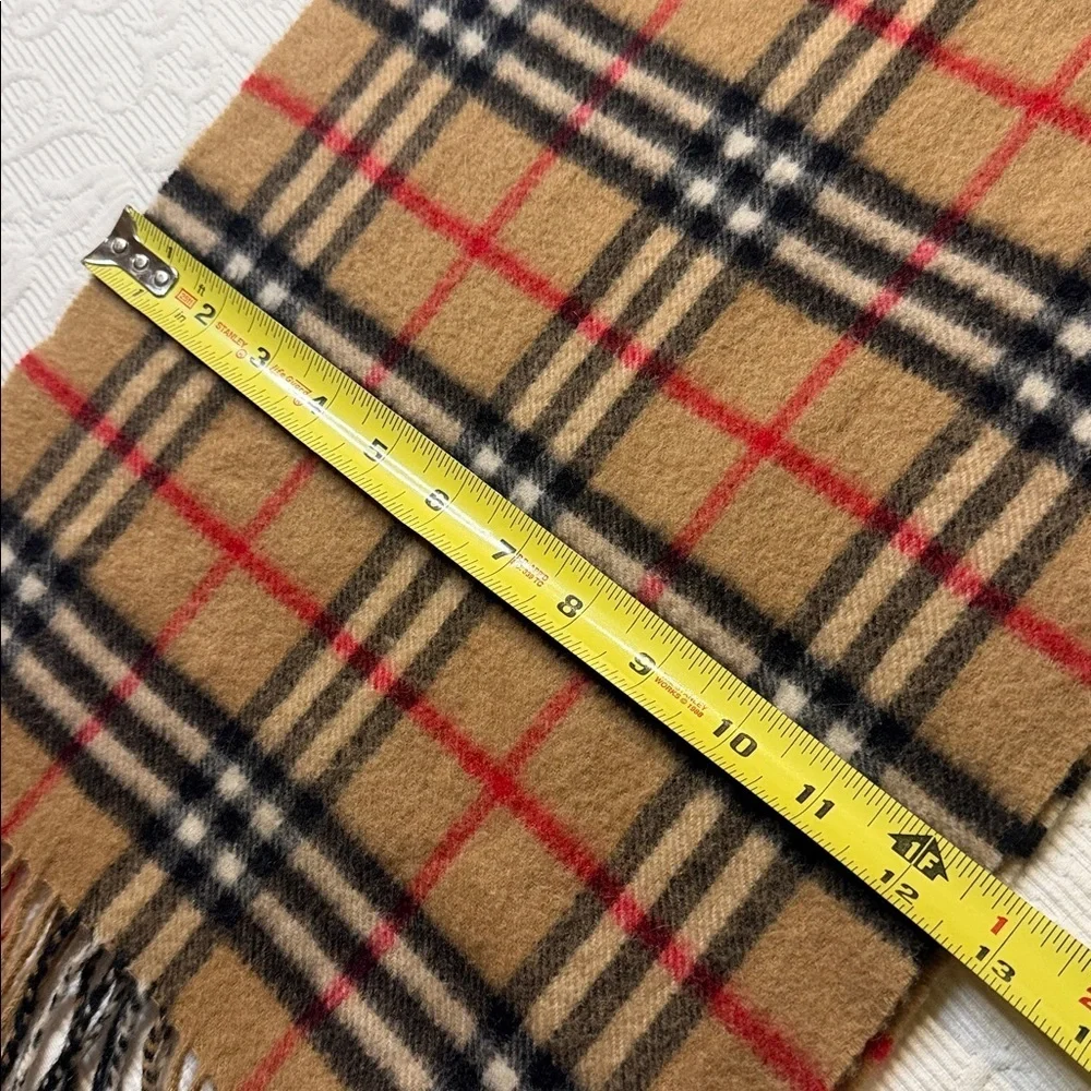 Burberry Cashmere Scarf. Vintage NovaCheck Unisex. Tassel. Classic Vintage.
